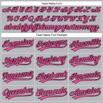 Custom Name and Number Personalized Pink Gray Black Pinstripe Baseball Jersey - Authentic Team Apparel Personalized Gray
