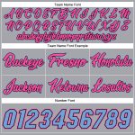 Custom Team Basketball Shorts - Personalized Gray Black Pinstripe with Name & Number in Pink-Light Blue Personalized Gray