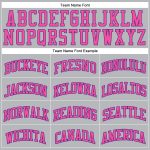 Custom Name Number Basketball Jersey - Personalized Gray Black Pinstripe Pink Purple Authentic Team Jersey Personalized Gray