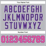 Custom Name Number Basketball Jersey - Personalized Gray Black Pinstripe Pink Purple Authentic Team Jersey Personalized Gray