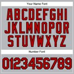 Custom Name and Number Authentic Gray Black Pinstripe Red Baseball Jersey Personalized Gray Black Pinstripe Red Authentic
