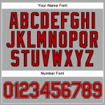 Custom Name Number Personalized Baseball Jersey Red Black Gray Black Pinstripe Authentic Personalized Gray Black Pinstripe