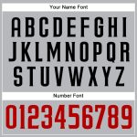 Custom Name and Number Authentic Baseball Jersey - Personalized Gray Black Pinstripe Red-White Design Personalized Gray Black
