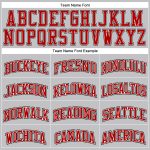Custom Pinstripe Basketball Jersey - Personalized Gray Black Red-White Team Name and Number Authentic Personalized Gray Black