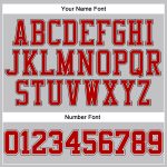 Custom Pinstripe Basketball Jersey - Personalized Gray Black Red-White Team Name and Number Authentic Personalized Gray Black