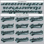 Custom Authentic Baseball Jersey Personalized Gray Black Pinstripe Teal with Team Name and Number Personalized Gray Black