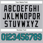 Custom Authentic Baseball Jersey Personalized Gray Black Pinstripe Teal with Team Name and Number Personalized Gray Black