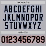 Customizable Baseball Jersey - Personalized Gray Black Powder Blue-Orange Mesh - Team Name & Number - Authentic Throwback Style