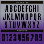Custom Soccer Jersey Uniform with Personalized Name and Number, Gray Black-Purple Fade, Long Sleeve Fashion Design Personalized