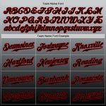 Custom Name and Number Personalized Gray Black Red Baseball Jersey - Authentic Fade Team Fashion Personalized Gray Black-Red