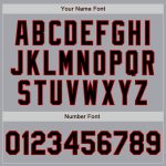 Custom Name and Number Gray Black-Red Baseball Jersey - Personalized Authentic Raglan Sleeves Team Apparel Personalized Gray
