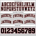 Custom Team Name and Number Basketball Shorts - Personalized Authentic Gray Black-Red Throwback Style Personalized Gray Black-Red