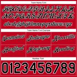 Custom Name & Number Personalized Gray Black-Red Fashion Basketball Shorts - Authentic Throwback Split Style Personalized