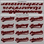 Custom Name and Number Softball Jersey Unisex Gray Black-Red Two-Button Design Personalized Gray Black-Red Two-Button Unisex