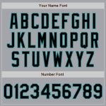 Customizable Black Teal Gray Authentic Baseball Jersey - Personalized Sports Apparel Personalized Gray Black-Teal Authentic