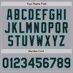 Custom Name and Number Personalized Baseball Jersey Gray Black Teal Authentic Raglan Sleeves Team Apparel Personalized Gray
