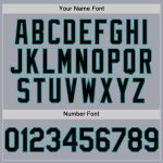 Custom Personalized Baseball Jersey with Name and Number - Gray Black Teal Sleeveless Personalized Gray Black-Teal Authentic
