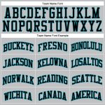 Custom Name Number Basketball Jersey - Personalized Authentic Gray Black Teal Throwback Team Jersey Personalized Gray Black-Teal