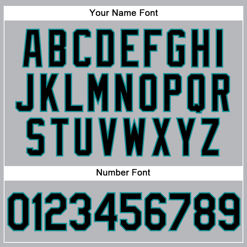 Personalized Gray Black-Teal Performance Vapor Golf Polo Shirt Team Custom Name and Number Custom Name and Number Vapor Golf Polo Shirt in Gray Black-Teal, Personalized Performance Team Shirt Personalized Gray Black-Teal - Image 5