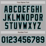 Custom Name and Number Gray Black-Teal Softball Jersey Unisex Two-Button Personalized Team Apparel Personalized Gray Black-Teal