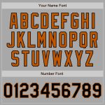 Custom Two-Tone Gray Black Texas Orange Bomber Varsity Jacket with Name and Number - Full-Snap Letterman Design Personalized
