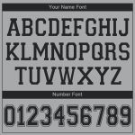 Custom Basketball Jersey with Personalized Name and Number - Gray Black V-Neck Design Personalized Gray Black V-Neck Basketball
