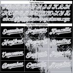 Custom Name and Number Unisex Softball Jersey, Personalized 3D Abstract Brush Stroke Pattern in Gray and Black-White Personalized