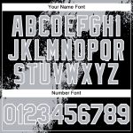 Custom Name Number Authentic Baseball Jersey - Personalized 3D Abstract Brush Stroke Gray Black-White Pattern Design Personalized