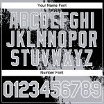 Custom Name and Number Performance T-Shirt - Personalized Gray Black-White 3D Abstract Brush Stroke Design Personalized Gray
