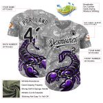 Custom Name and Number Baseball Jersey with Personalized 3D Black-White Scorpion Pattern - Authentic Team Apparel Personalized
