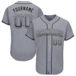 Custom Name Number Authentic Drift Fashion Baseball Jersey Gray Black White Personalized Gray Black-White Authentic Drift