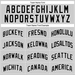 Personalized Baseball Jersey Shirt - Authentic Gray Black-White Rib-Knit Design Personalized Gray Black-White Authentic Throwback