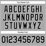 Custom Team Name and Number Baseball Jersey Shirt - Personalized Gray Black and White Authentic Throwback Rib-Knit Personalized