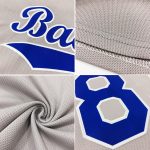 Custom Team Name and Number Baseball Jersey Shirt - Personalized Gray Black and White Authentic Throwback Rib-Knit Personalized