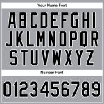Custom Name and Number Personalized Baseball Jersey Gray Black-White Team Apparel Personalized Gray Black-White Baseball
