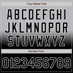 Custom Team Name Number Gray Black White Full-Snap Varsity Bomber Fade Fashion Jacket Personalized Gray Black-White Bomber