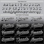 Custom Team Name Number Gray Black White Full-Snap Varsity Bomber Fade Fashion Jacket Personalized Gray Black-White Bomber