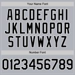 Custom Name and Number Authentic Baseball Jersey - Personalized Gray Black White Line Design Personalized Gray Black-White