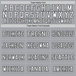Custom Personalized Gray and Black Football Jersey with Name and Number - Authentic Mesh Team Apparel Personalized Gray Black-White