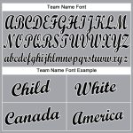 Custom Team Softball Jersey with Personalized Name and Number - Gray Black White Design Personalized Gray Black-White Softball
