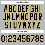 Custom Gray Black Yellow Golf Polo Shirt - Personalized Performance Vapor with Team Name and Number Personalized Gray Black-Yellow