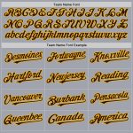Custom Name and Number Sleeveless Baseball Jersey - Personalized Gray Brown-Gold Authentic Team Apparel Personalized Gray
