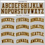 Custom Personalized Basketball Jersey with Gray Brown-Gold Design - Team Name and Number - Authentic Throwback Style Personalized