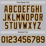 Custom Personalized Authentic Baseball Jersey with Gray Brown-Gold Line, Custom Name & Number Personalized Gray Brown-Gold