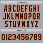 Custom Name and Number Personalized Baseball Jersey Gray Brown-Orange Authentic Raglan Sleeves Personalized Gray Brown-Orange