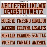 Custom Name and Number Personalized Gray Brown-Orange Mesh Football Jersey - Authentic Team Gear Personalized Gray Brown-Orange