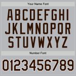 Custom Authentic Baseball Jersey - Personalized Gray Brown-White Team Name & Number Personalized Gray Brown-White Authentic
