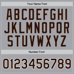 Custom Authentic Basketball Jersey with Personalized Name & Number - Gray Brown White Throwback Design Personalized Gray