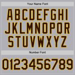 Custom Team Baseball Jersey with Personalized Name and Number - Gray Brown Yellow Throwback Mesh Personalized Gray Brown-Yellow