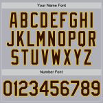 Custom Name and Number Unisex Softball Jersey - Personalized Gray Brown-Yellow Two-Button Design Personalized Gray Brown-Yellow